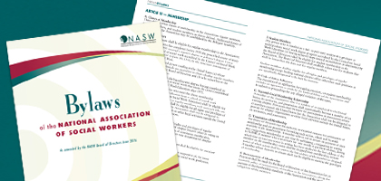 screenshot of NASW bylaws document
