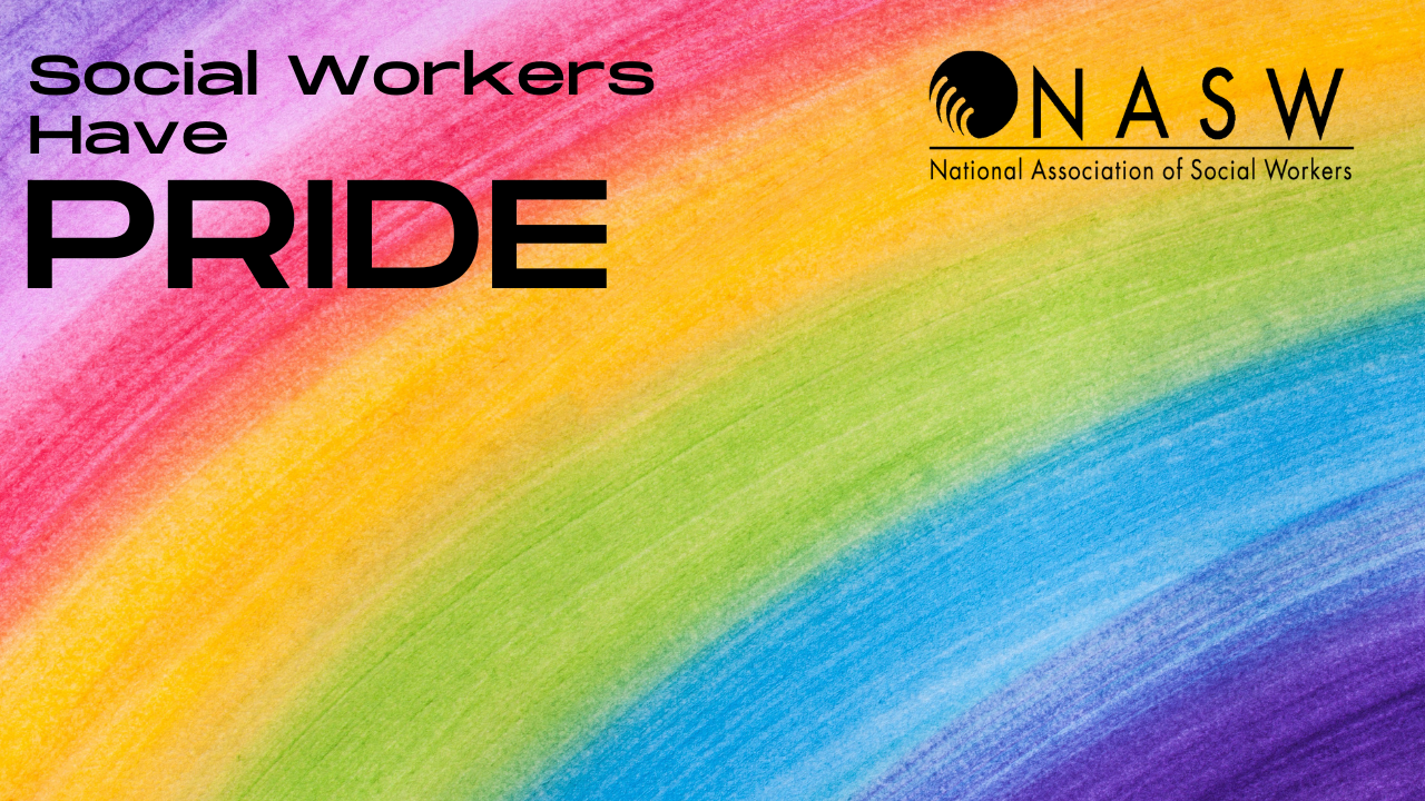 rainbow background social workers have pride