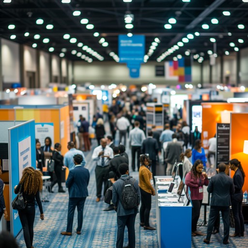 People in an Exhibition hall
