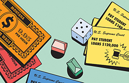 us supreme court monopoly cards with dice