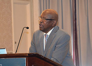 Former U.S. Rep. Ed Towns offers Pioneer event attendees an inspirational keynote address.