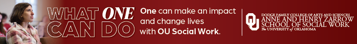 What one can do one can make an impact and change lives with OU social work dodge family ollege of arts and sciences anne and henry zarrow school of social work the university of oklahoma