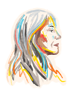 illustration of female palliative care patient
