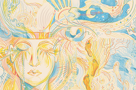 psychedelic head mind expanding