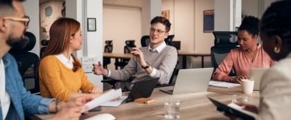 people in board meeting