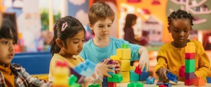 children playing with blocks