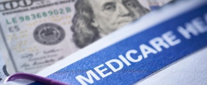 medicare card on 100 dollar bill
