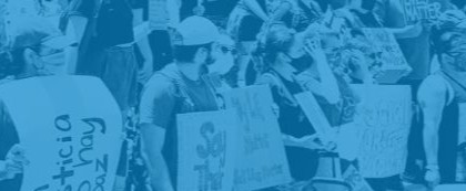 group of social workers at a protest