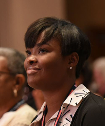 woman at a conference
