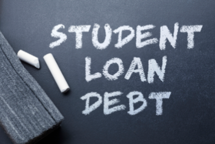 chalkboard, student loan debt