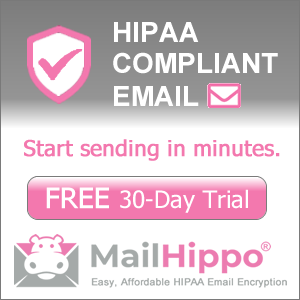 HIPAA Compliant Email by MailHippo.  Easy affordable HIPAA email encryption.”