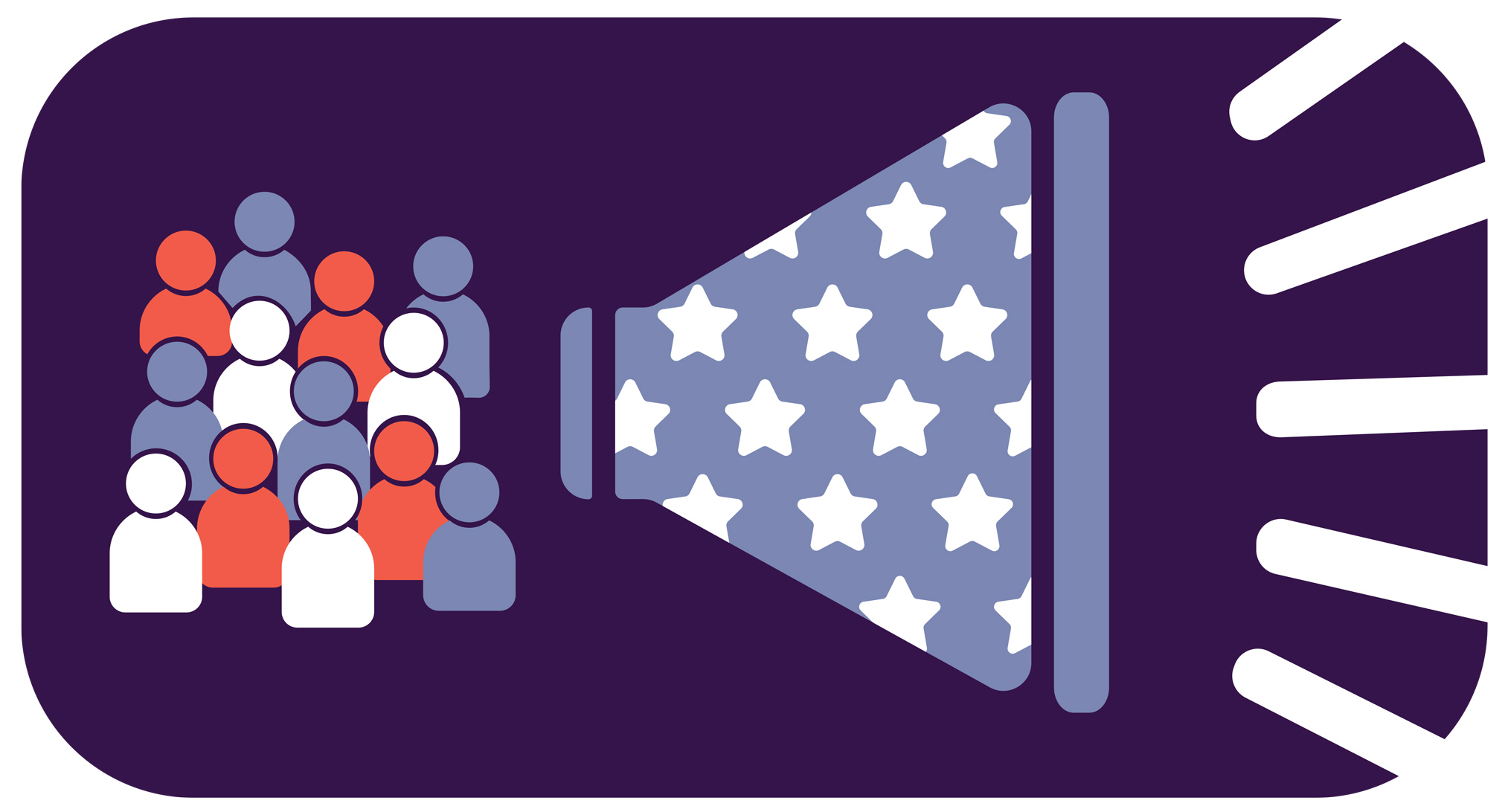 people, megaphone, amplifying voice
