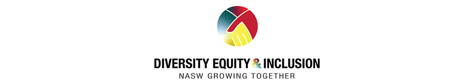  Diversity, Equity and Inclusion - NASW growing together - graphic of a handshake