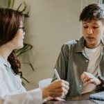 doctor meeting with gender queer client