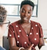 2 women talking during supervision