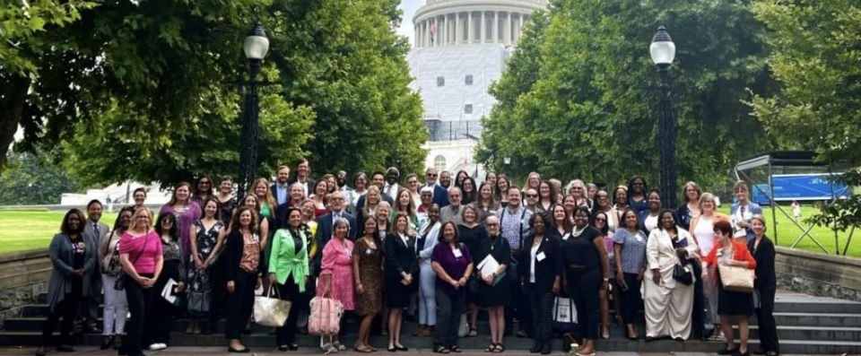 NASW Members in front of the capitol building