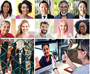 collage of diverse people