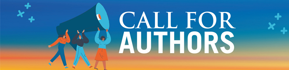call for authors, people carrying a huge megaphone