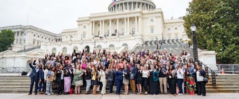 NASW Members in front of the capitol building at the 2026 NASW Advocacy Day