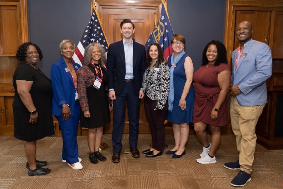 Members with Sen. Jon Ossoff (GA-D)