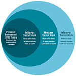 concentric circles with PIE in center, then micro, mezzo, macro