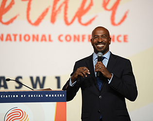 author Van Jones on stage