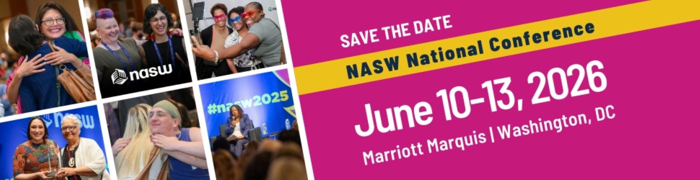 Save the Date NASW National Conference June 10-13 2026 Marriott Marquis Washington DC