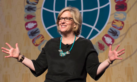 Brene Brown speaking on stage