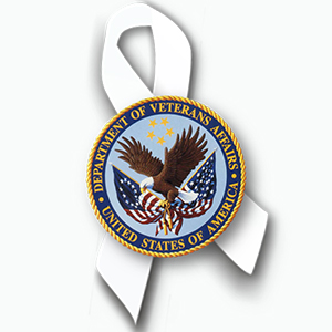 white ribbon with official seal