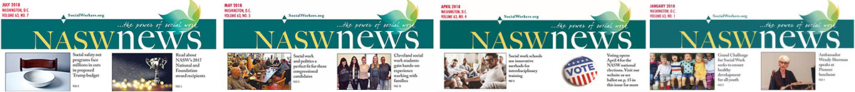 NASW News mastheads