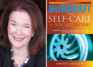 SaraKay Smullens, cover of Burnout and Self-Care in Social Work book