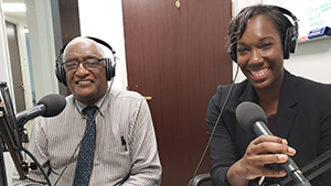 Mel Wilson and Jeree Thomas in the studio