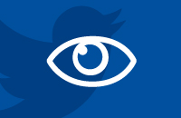 eye with Twitter icon