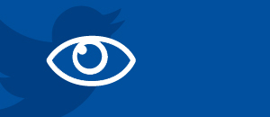 Twitter bird with an eye over it