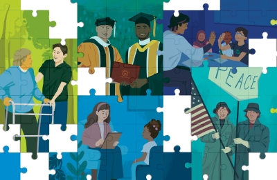 social workers in a jigsaw puzzle