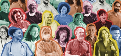 different people smiling