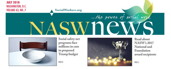 cover of NASW News from July 2018