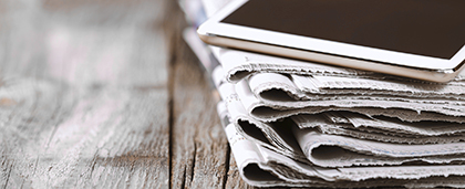 a stack of newspapers