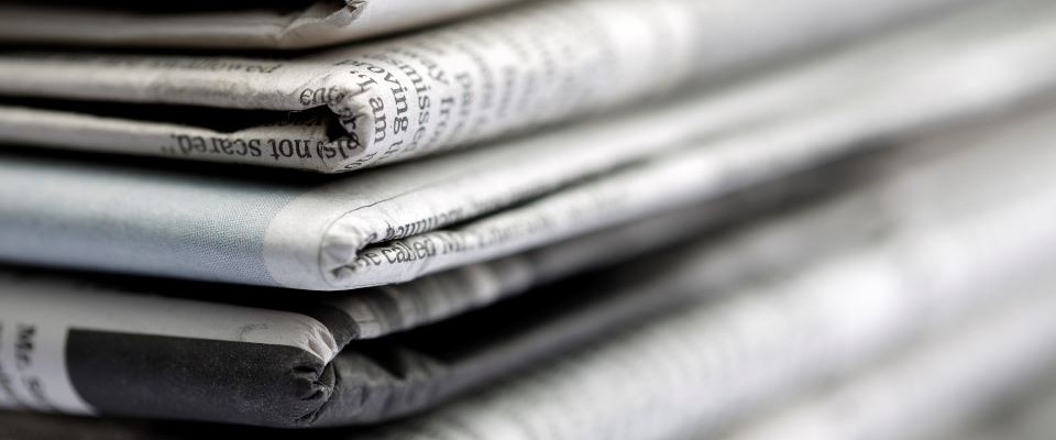 stack of newspapers