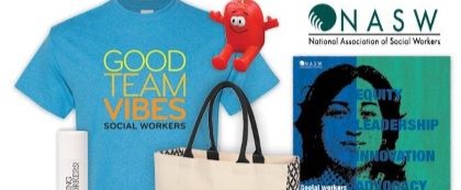 social work month t-shirt, bag, mug, pen