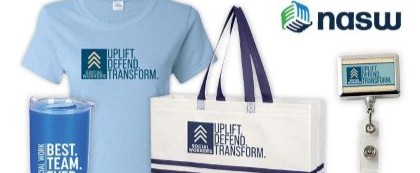 social work month t-shirt, bag, mug, badge cover