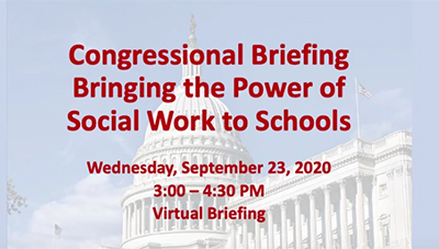 Congressional Briefing Bringing the Power of Social Work to Schools