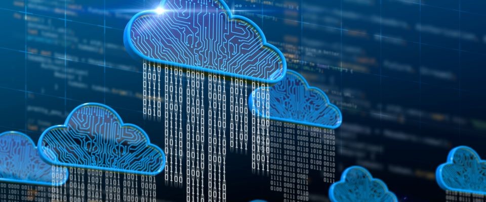 data made into clouds raining binary